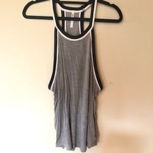 Grey high neck tank